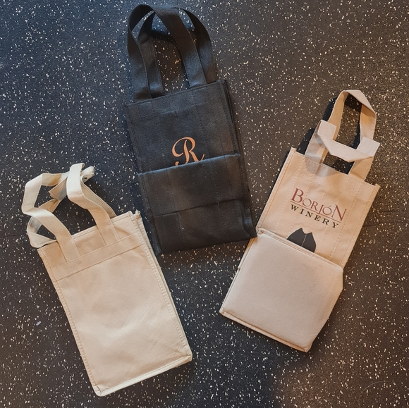 California Winery Tote Bags set of 3 Great for Picnics Travel Gift-Giving EUC - Picture 2 of 6